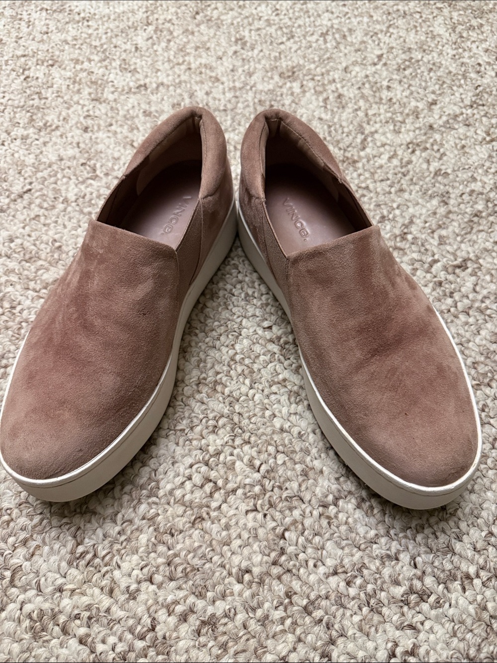 Vince Slip-On Suede Sneakers - Pink Taupe